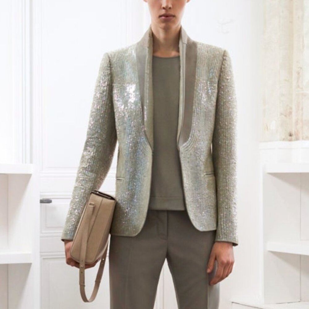 Maison Martin Margiela Resort 2013 Gold Sequin Shawl-Collar Blazer